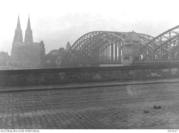 Ansicht Kln Dom und Hohenzollern-Brcke 1919