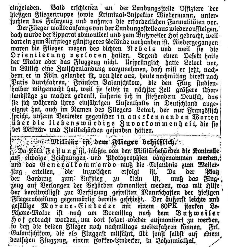 Zeitungsartikel Lon Letore und Lyubov Golanchikova in Kln auf dem Butzweilerhof - Teil 4