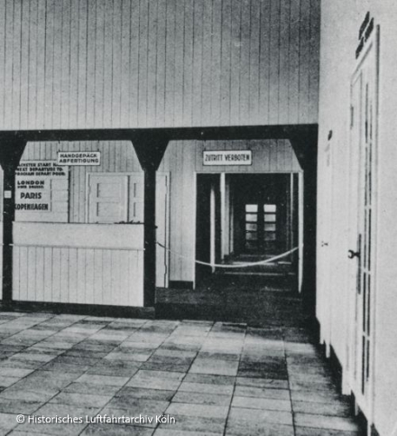Checkinschalter 1926 des Flughafen Köln Butzweilerhof