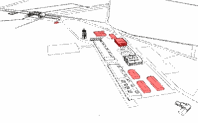 Grafik Flughafen Köln Butzweilerhof 1926
