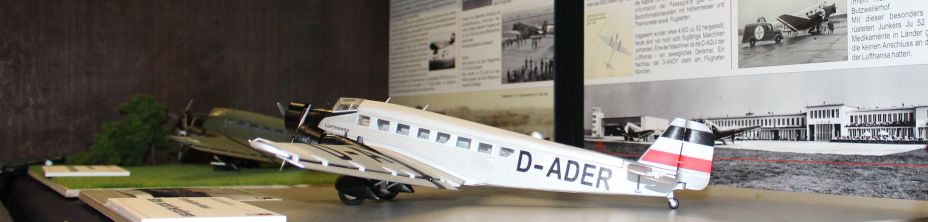 Das Modell in 1:48 der Ju 52 D-ADER "Hans Wende" als Exponat des Historischen Luftfahrtarchiv Köln anlässlich des "Tag der Kölner Stadtgeschichte" 2018.