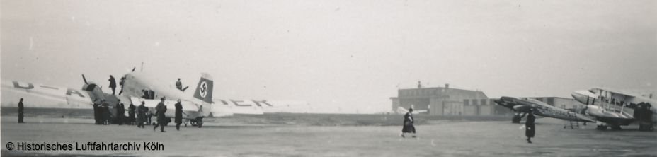 Flughafen Kln Butzweilerhof Junkers Ju 52 und Heinkel He 70