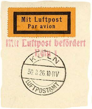 Luftpost Flughafen Kln Butzweilerhof