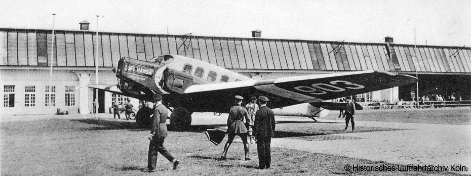 Polizei Flugwache Flughafen Köln Butzweilerhof her mit Junkers G 24 D-903