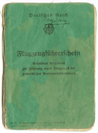 Der Flugzeugfhrerschein von Paul Schlaffke