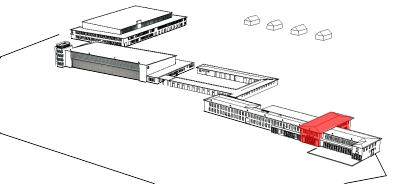 Das Hauptportal des Flughafen Kln Butzweilerhof