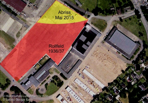 Teilabriss des Vorfeld Flughafen Kln Butzweilerhof im Mai 2015