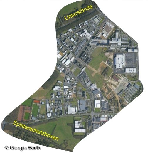 Ausdehnung des Flughafen Kln Butzweilerhof in den letzten einhundert Jahren.