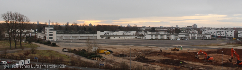 Panorama Flughafen Köln Butzweilerhof Januar 2016