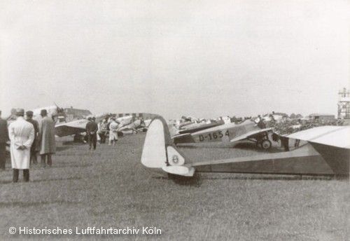 Sportflugzeuge am 1. Internationalen Flugtag 1933 Flughafen Kln Butzweilerhof