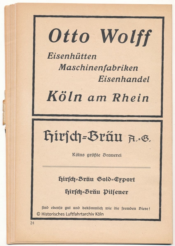 Programmheft des Volksflugtag 1934 in Kln auf dem Flughafen Butzweilerhof