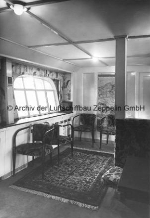 Inneneinrichtung der "Graf Zeppelin" angefertigt von der Klner Mbelmanufaktur Pallenberg.