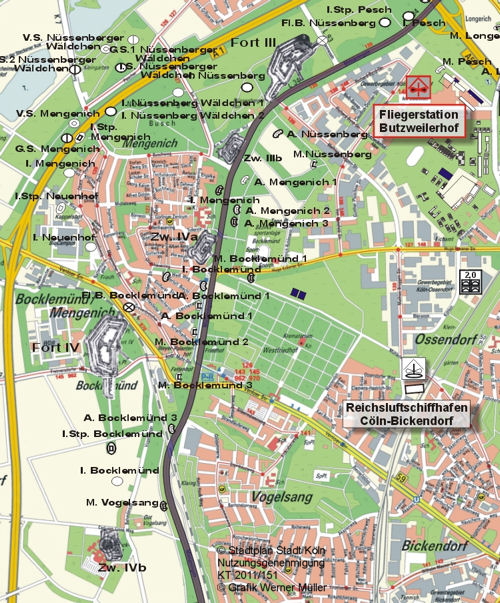 Festungskarte Köln