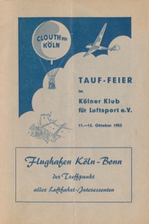 Taufbroschre des Ballons Clouth VIII