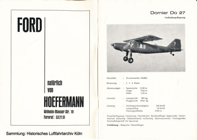 Programmheft des Groen internationalen Flugtages von 1968 auf dem Flugplatz Kln  Butzweilerhof