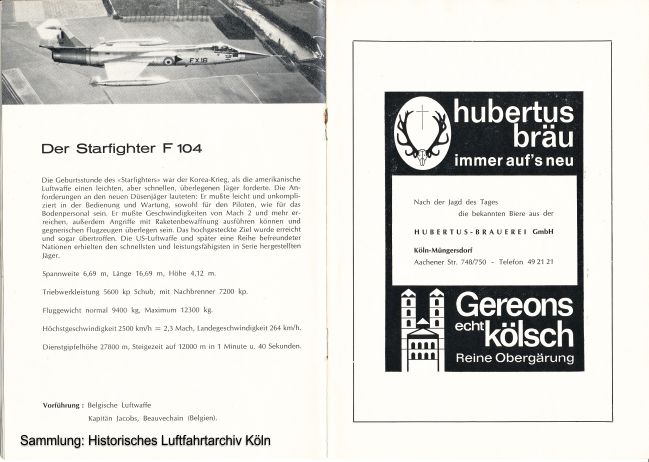 Programmheft des Groen internationalen Flugtages von 1968 auf dem Flugplatz Kln  Butzweilerhof