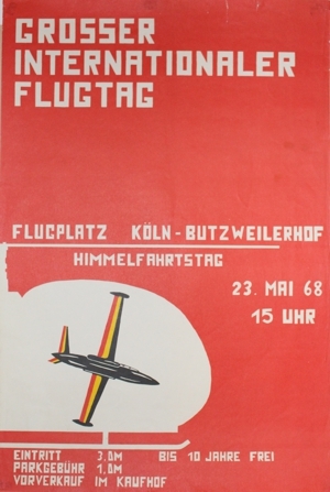 Plakat des Groen internationalen Flugtages von 1968 auf dem Butzweilerhof