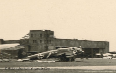 Der Polizeiturm des Einsatzhafens E 11/VI Butzweilerhof im 2. Weltkrieg