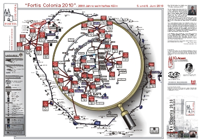 Festungskarte Fortis Colonia 2010 Stadtbefestigung K�ln